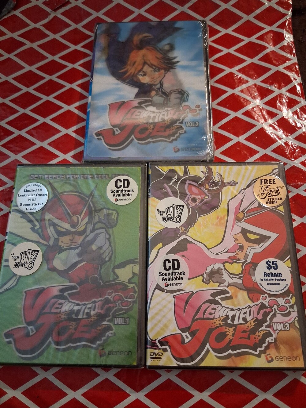 Viewtiful Joe Vol 1,2,3 DVD set all new and sealed.  Contains 3 episodes A Disc